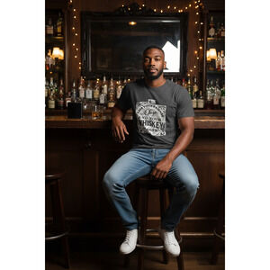 Lucky Brand Cotton T-Shirt " Keep Your Friends Close  Whiskey Closer" Size: Med